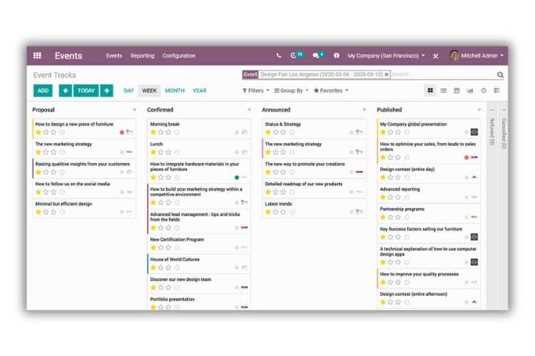 Odoo Event – Phù hợp doanh nghiệp sử dụng hệ sinh thái ERP